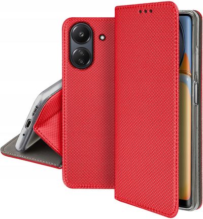 Krainagsm Etui Do Xiaomi Redmi 13C Poco C65 Smart Magnet Case Portfel Szkło 9H