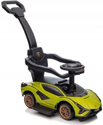 Leantoys Jeździk Pchacz Autko Samochód Dla Dziecka 3W1 Lamborghini Światła Led Usb Zielony