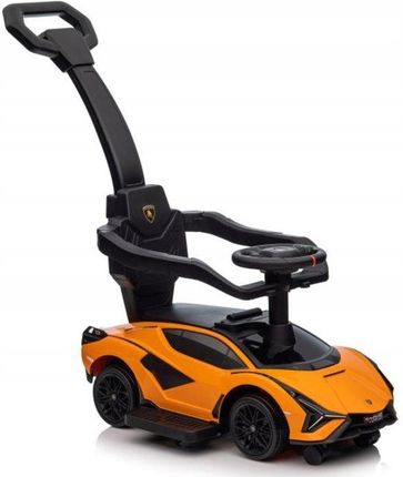 Leantoys Jeździk Pchacz Autko Samochód Dla Dziecka 3W1 Lamborghini Światła Led Usb Pomarańczowy