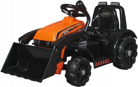 Lean Toys Traktor Auto Pojazd Na Akumulator Światła Led Audio Mp3 + Pilot Łyżka Pomarańczowy