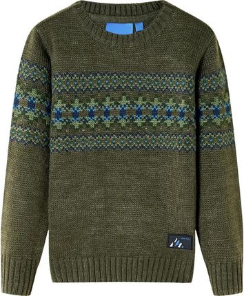Sweter dziecięcy z dzianiny, khaki, 92