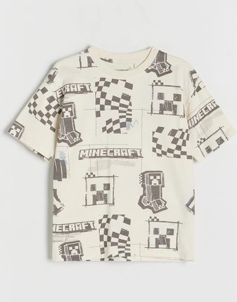 Reserved - T-shirt oversize Minecraft - Kremowy