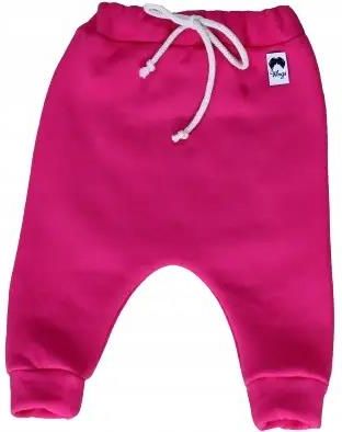 Spodnie baggy fuksja rozmiar 98