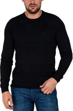 Sweter Wrangler Crewneck Knit W8A02P101 Real Black XXL