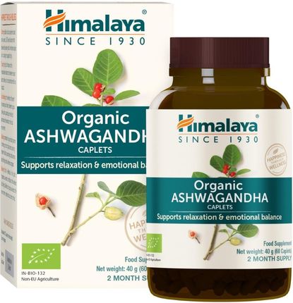 Himalaya Organiczna Ashwagandha - 60 tabletek
