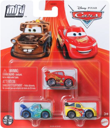 Mattel Disney Auta Mini Racers Trzy Autka Carla Veloso Jeff