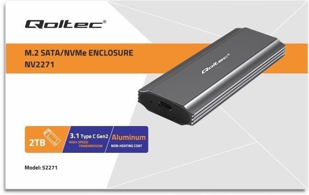 Obudowa Kieszeń NV2271 Na Dysk M.2 SSD SATA NVME Qoltec USB-C - Opinie ...