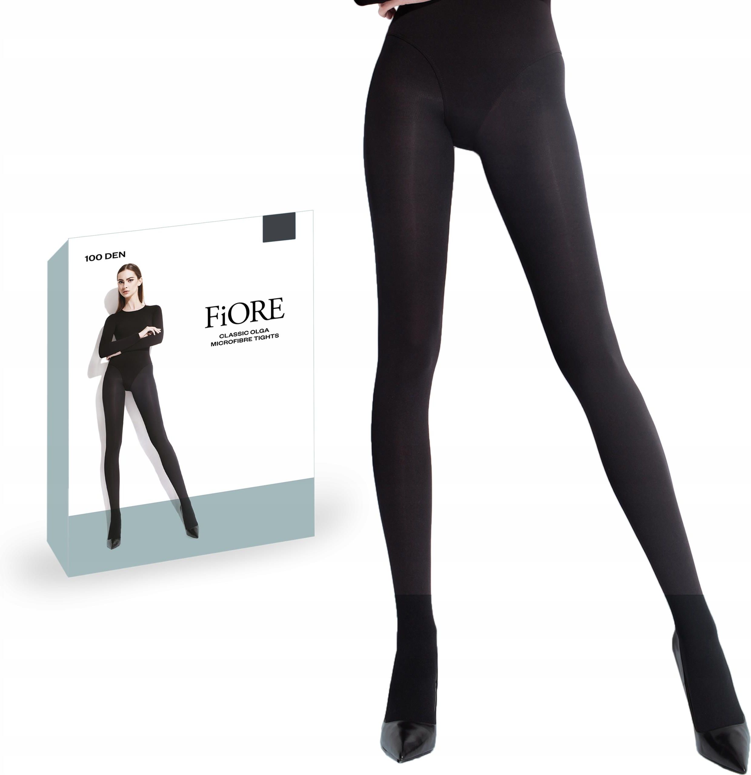 Fiore: Collant Coprenti 100 Denari Olga Nero E Grafite - Foto 5