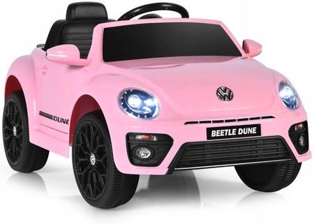 Costway Elektryczny Samochód Beetle Dla Dzieci Różowy