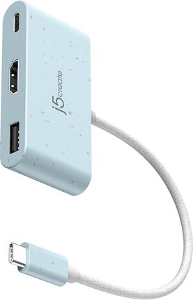 J5 Create Eco-Friendly USB-C to HDMI & USB Type-A with Power Delivery 1xHDMI/1xUSB 3.1/1xUSB-C; kolor niebieski (JCA379EC-N)
