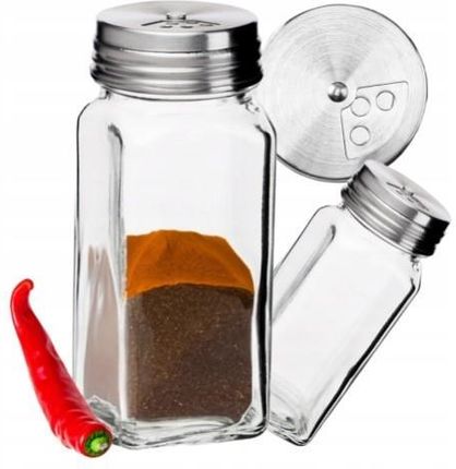 Przyprawnik kuchenny szklany na sól i pieprz 120 ml