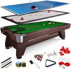 Zdjęcie Stół Bilardowy Spływowy Vip Extra 8 Ft Brąz Zielony Z Nakładką Ping-Pong Cymbergaj - Radoszyce