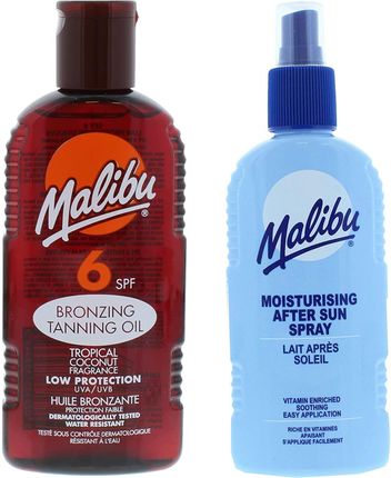 Malibu SPF6 Olejek Brązujący 200ml + Balsam W Sprayu Po Opalaniu 200ml