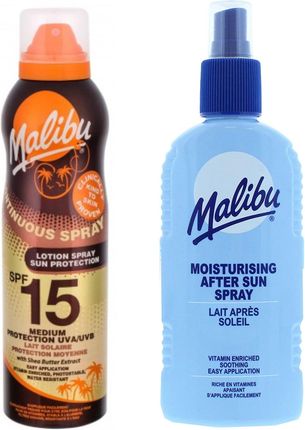 Malibu SPF15 Balsam Ochronny 175ml + Balsam W Sprayu Po Opalaniu 200ml