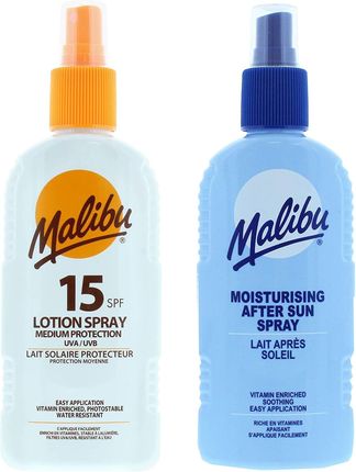 Malibu SPF15 Spray 200ml + Balsam W Sprayu Po Opalaniu 200ml