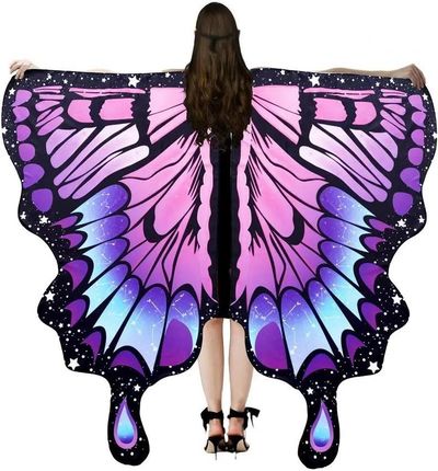 Motylek Wróżka Skrzydła Motyla Kostium Małe Fiolet