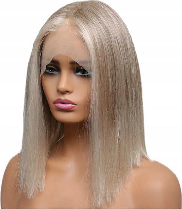 Luvu Peruka Damska Jak Naturalna Proste Peruki Blond Włosy Krótkie Lace Front LUVU4452