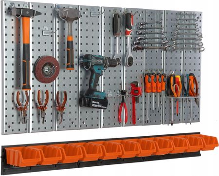 Botle Metalowa Tablica Narzędziowa Warsztatowa 11 Kuwet PATMETX3U663621+KTR16R395X11