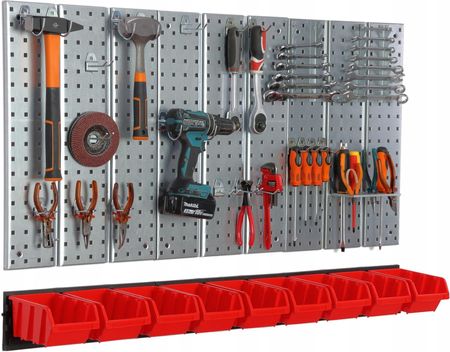 Botle Metalowa Tablica Narzędziowa Warsztatowa 9 Kuwet PATMETX3U663621+KTR203020X9