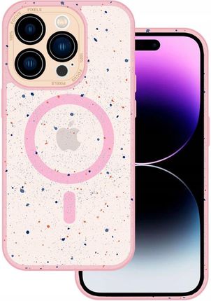 Tel Protect Magnetic Splash Frosted Case do Iphone 15 Plus Jasnoróżowy