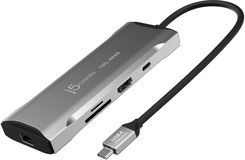 J5 Create 4K60 Elite USB-C 10Gbps Mini Dock 1x4K HDMI/2xUSB 3.1/2xUSB-C/Card Reader/1xRJ45 Gigabit kolor srebrny JCD393-N (JCD393N)