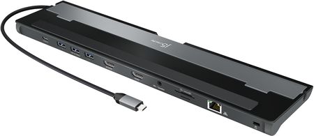 J5 Create USB-C Dual HDMI Docking Station 2xHDMI/3xUSB3.0/1xUSB-C/Card Reader/RJ45 Gigabit/3.5mm combo audio jack czarna JCD542-N (JCD542N)