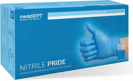 Rękawice Rękawiczki Nitrylowe Niebieskie S Premium