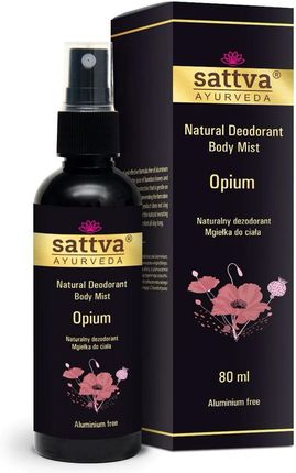 Sattva Natural Deodorant Body Mist Naturalny Dezodorant W Formie Mgiełki Do Ciała Opium 80 ml