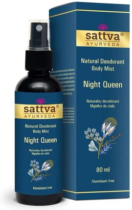 Sattva Natural Deodorant Body Mist Naturalny Dezodorant W Formie Mgiełki Do Ciała Night Queen 80 ml