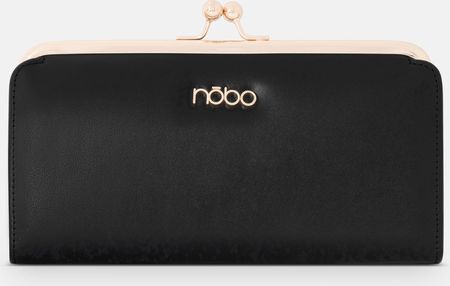 Elegancki portfel Nobo z biglem czarny