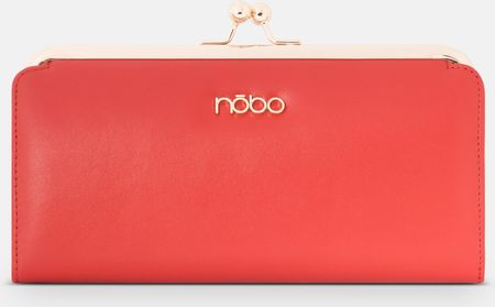 Elegancki portfel Nobo z biglem czerwony
