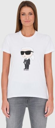 KARL LAGERFELD Biały t-shirt Karl