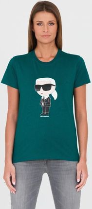 KARL LAGERFELD Zielony t-shirt Karl