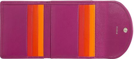 DUDU Skórzany portfel damski z blokadą RFID, damski portfel składany z tylną kieszenią na zamek błyskawiczny, mała portmonetka z 6 miejscami na karty