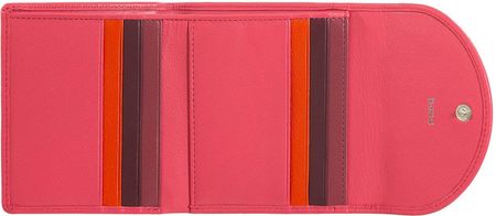 DUDU Skórzany portfel damski z blokadą RFID, damski portfel składany z tylną kieszenią na zamek błyskawiczny, mała portmonetka z 6 miejscami na karty