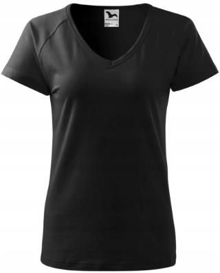Elegancka koszulka damska Czarna bluzka DREAM128: Slim-fit M
