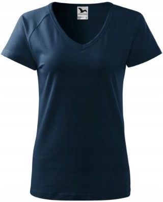 Elegancka koszulka damska Granatowa bluzka DREAM128: Slim-fit XL