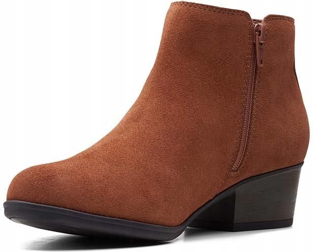Clarks Adreena Hi Womens Suede Round Toe Ankle Boots In Black | ModeSens