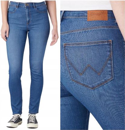 Wrangler High Skinny Damskie Spodnie Jeans W30 L32