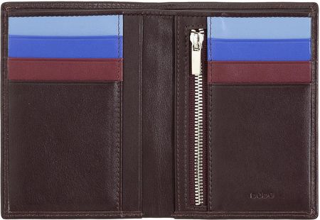 Skórzany portfel męski DUDU, minimalistyczny, blokada RFID, wewnętrzna kieszeń na suwak, miejsca na karty kredytowe, kolorowy Slim Design