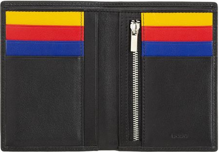 Skórzany portfel męski DUDU, minimalistyczny, blokada RFID, wewnętrzna kieszeń na suwak, miejsca na karty kredytowe, kolorowy Slim Design