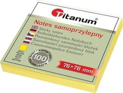 Zdjęcie Titanum Notes Samoprzylepny 76X76Mm 100K Żółty - Puszczykowo