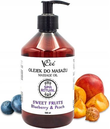 Vcee Blueberry & Peach Olejek Do Masażu Naturalny Agoda Z Brzoskwinią 500 ml