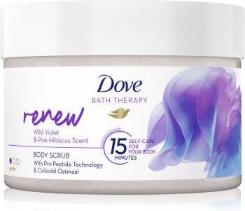 Dove Bath Therapy Renew Wild Violet & Pink Hibiscut Delikatny Peeling Do Ciała 295 ml
