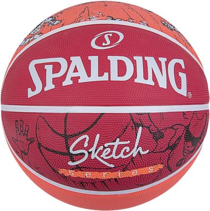 Piłka Do Koszykówki Spalding Sketch Jump R.7 Czerwono Pomarańczowy