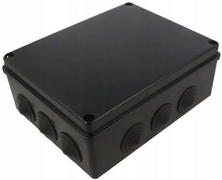 Puszka natynkowa 240x190x90 IP65 12 dławików czarna - S-BOX506C