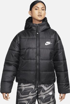 Damska kurtka z kapturem i syntetycznym wypełnieniem Nike Sportswear Therma-FIT Repel - Czerń
