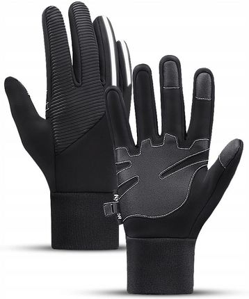 Rękawiczki sportowe do telefonu ocieplane antypoślizgowe (rozmiar XL) - cza
