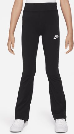 Legginsy z rozszerzanymi nogawkami i nadrukiem dla dużych dzieci (dziewcząt) Nike Sportswear Favorites - Czerń