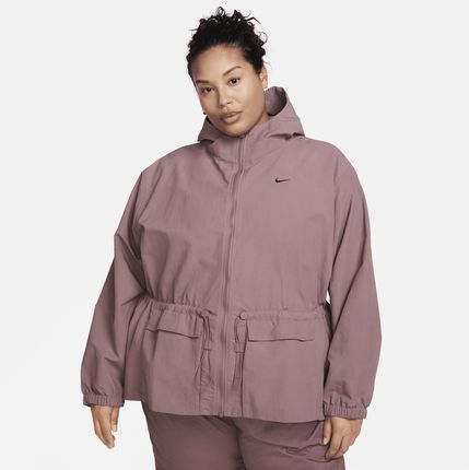 Damska kurtka z kapturem o kroju oversize Nike Sportswear Everything Wovens (duże rozmiary) - Fiolet